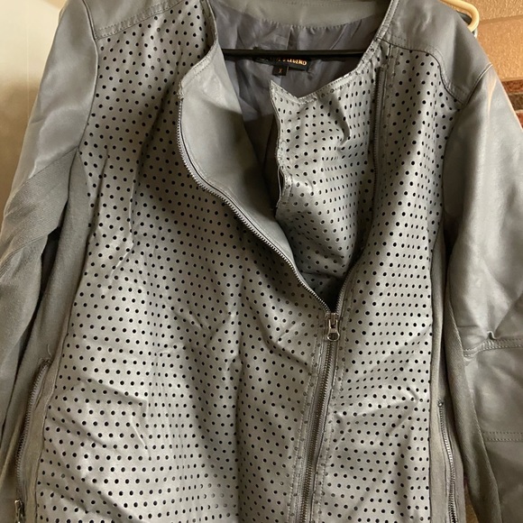 Grey Leather Jacket - Picture 2 of 2